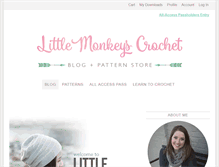 Tablet Screenshot of littlemonkeyscrochet.com